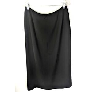 kasper Midi skirt 12 petite poly crepe fully lined corded waist comfort 32"NWOT